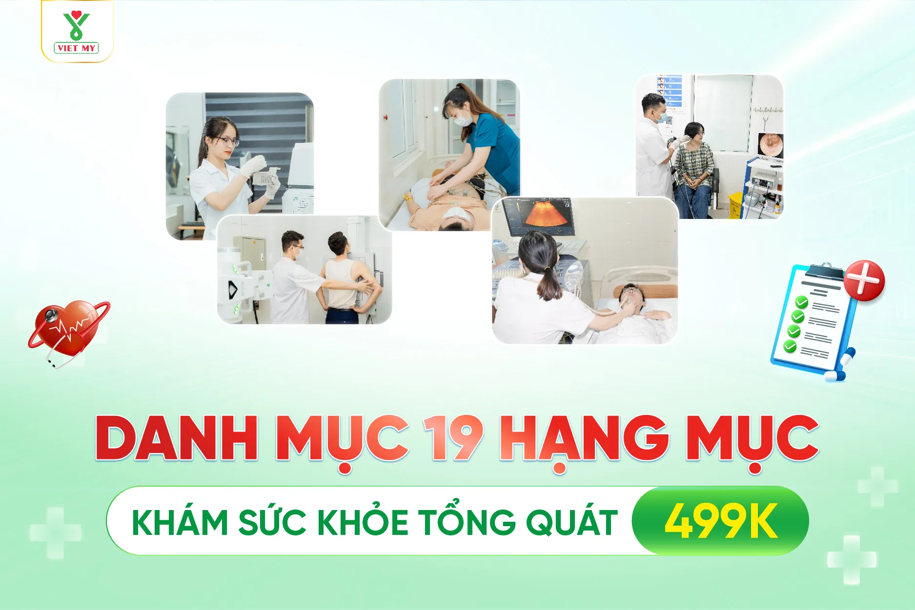 Danh mục 19 hạng mục khám sức khỏe tổng quát 499K